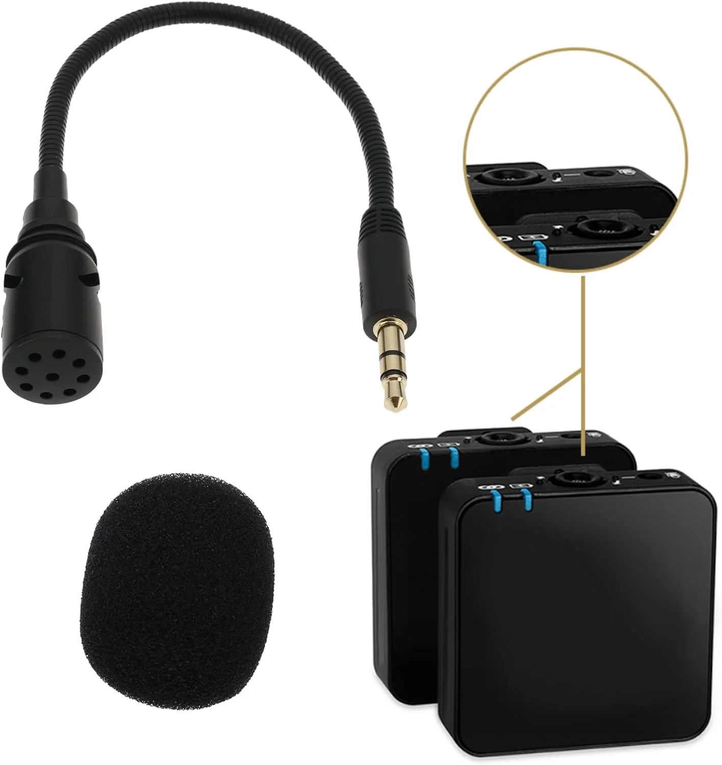 میکروفون کندانسر اومنی‌دایرکشنال ECSiNG با TRS 3.5 میلی‌متری، طول 17 سانتی‌متر، سازگار با فرستنده‌های میکروفون بی‌سیم DJI