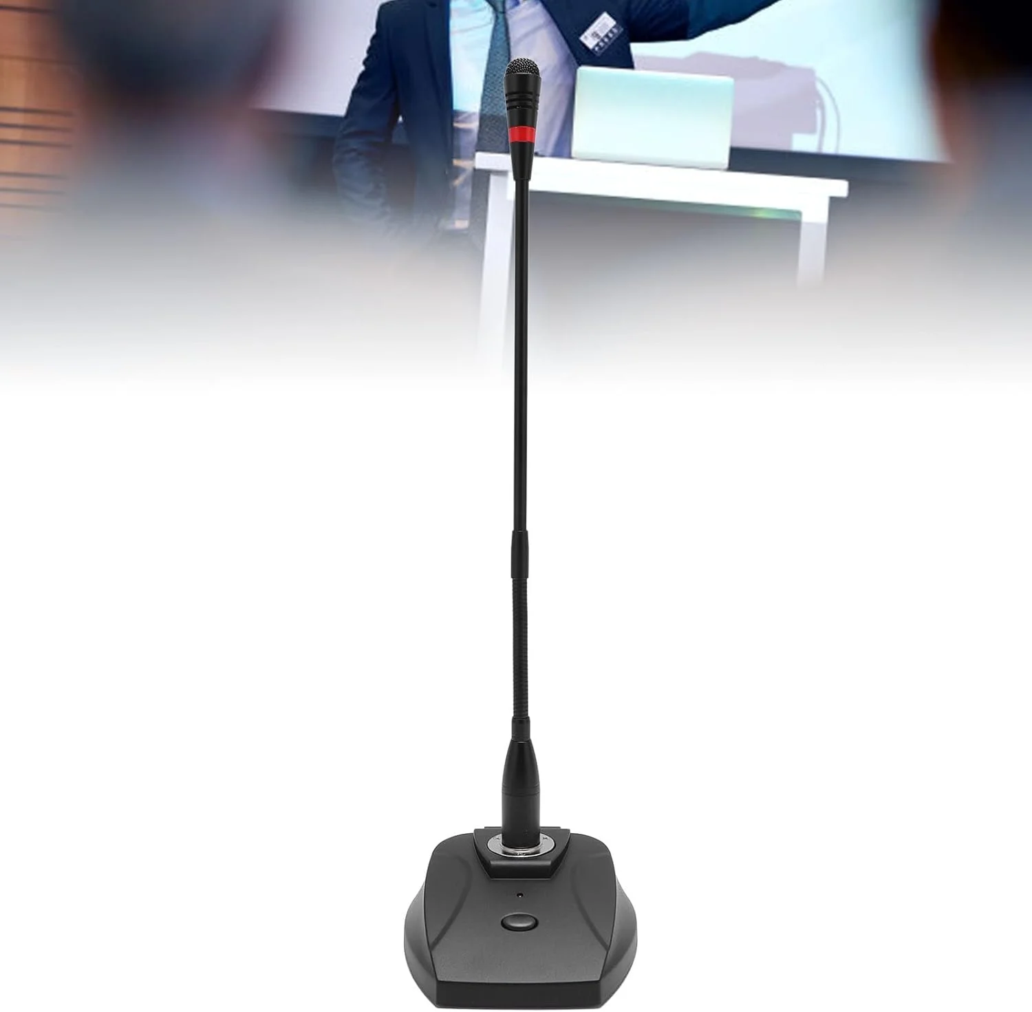 میکروفون گردن غازی قابل تنظیم Dpofirs با الگوی قطبی کاردیوید، تغذیه با باتری AA یا XLR 48V، میکروفون کاندنسر حرفه ای برای کنفرانس و سخنرانی