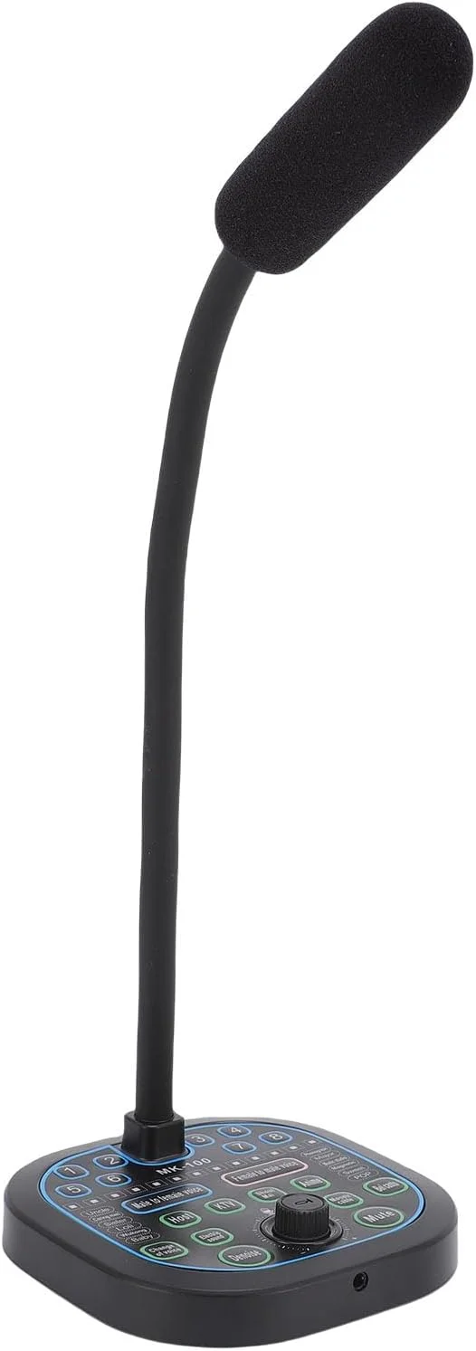 تغییر دهنده صدای میکروفون دستی Dpofirs، 16 افکت صوتی، دستگاه تغییر صدا، برای استودیو، تلفن هوشمند، کامپیوتر، لپ تاپ تغییر دهنده صدای میکروفون دستی Dpofirs، 16 افکت صوتی، دستگاه تغییر صدا، برای استودیو، تلفن هوشمند، کامپیوتر، لپ تاپ