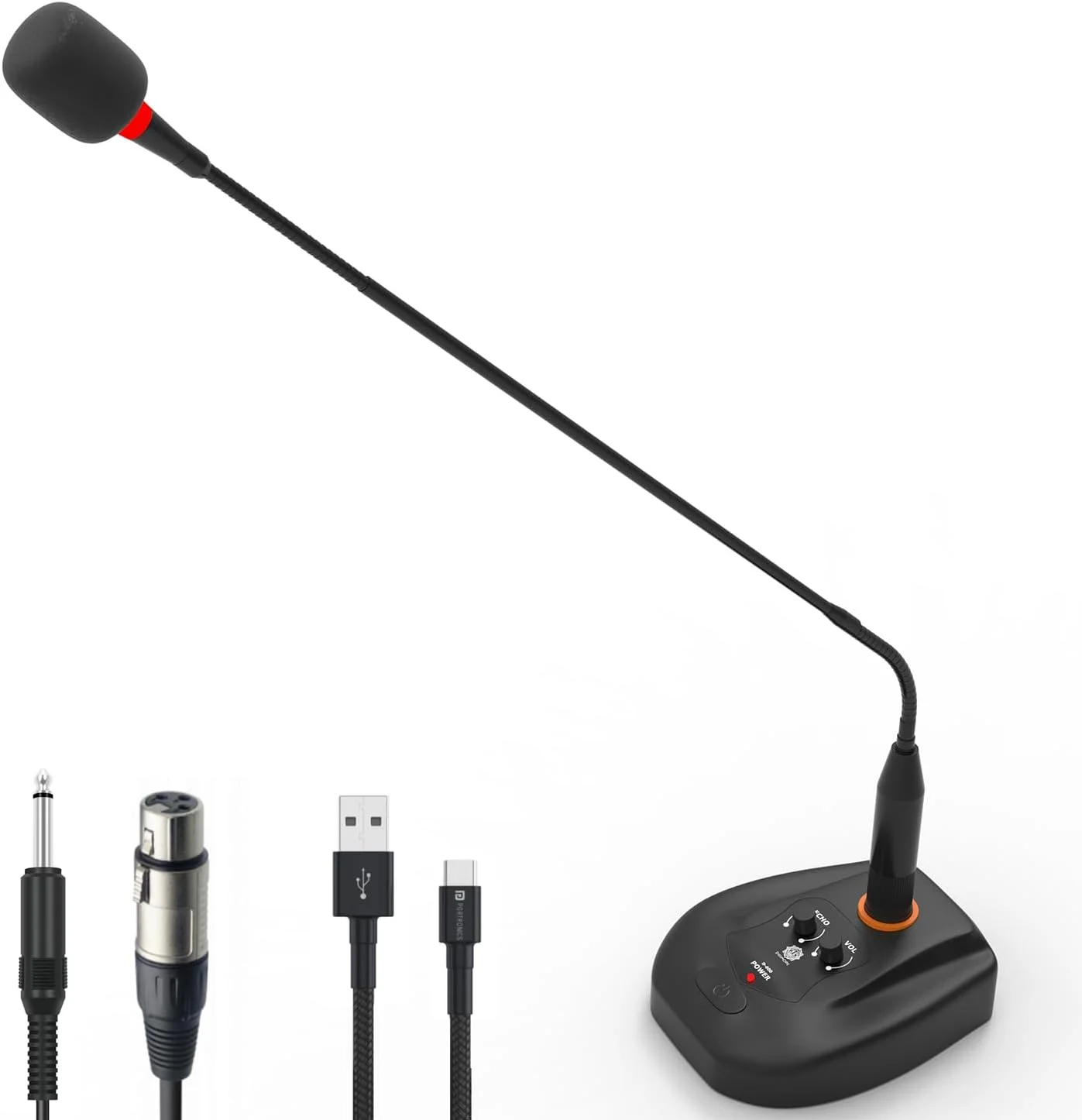 میکروفون رومیزی خازنی گردن غازی 24 اینچی DIGIMORE | ورودی XLR، کلید روشن/خاموش | ایده آل برای جلسات، کنفرانس های ویدئویی، پخش زنده، سخنرانی ها | D-660 (D-660) میکروفون رومیزی خازنی گردن غازی 24 اینچی DIGIMORE | ورودی XLR، کلید روشن/خاموش | ایده آل برای جلسات، کنفرانس های ویدئویی، پخش زنده، سخنرانی ها | D-660 (D-660)