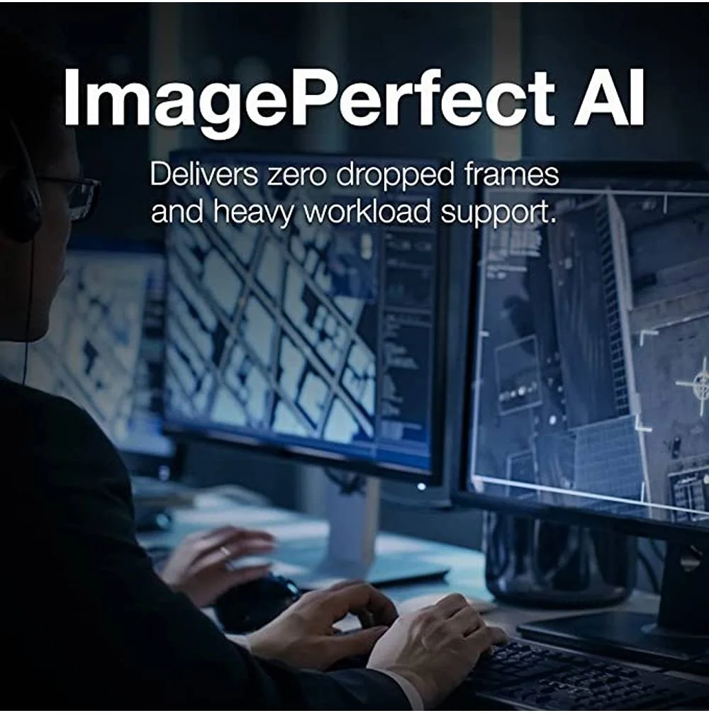 هارد دیسک داخلی ۱۰ ترابایتی سیگیت SkyHawk AI 7200 Rpm 3.5 اینچی (نسخه خرده فروشی)، رابط SATA III 6 گیگابیت بر ثانیه، حافظه کش ۲۵۶ مگابایتی، حداکثر سرعت انتقال پایدار ۲۴۵ مگابایت بر ثانیه، ۲ میلیون ساعت MTBF | ST10000VE001