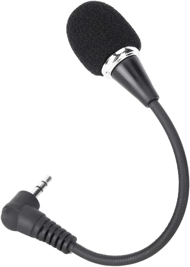 میکروفون جداشدنی 3.5 میلی متری، میکروفون مینی کندانسور همه جهته با سر انعطاف پذیر برای دریافت صدای وکال و تجهیزات تقویت صدا