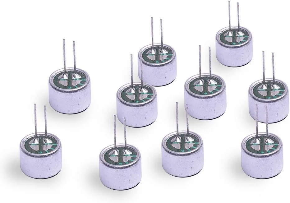 سایلوت 10 عدد میکروفون کندانسور الکترت استوانه ای با 2 پین 9x7 میلی متر برای آردوینو (بسته 10 عددی) CYT1013