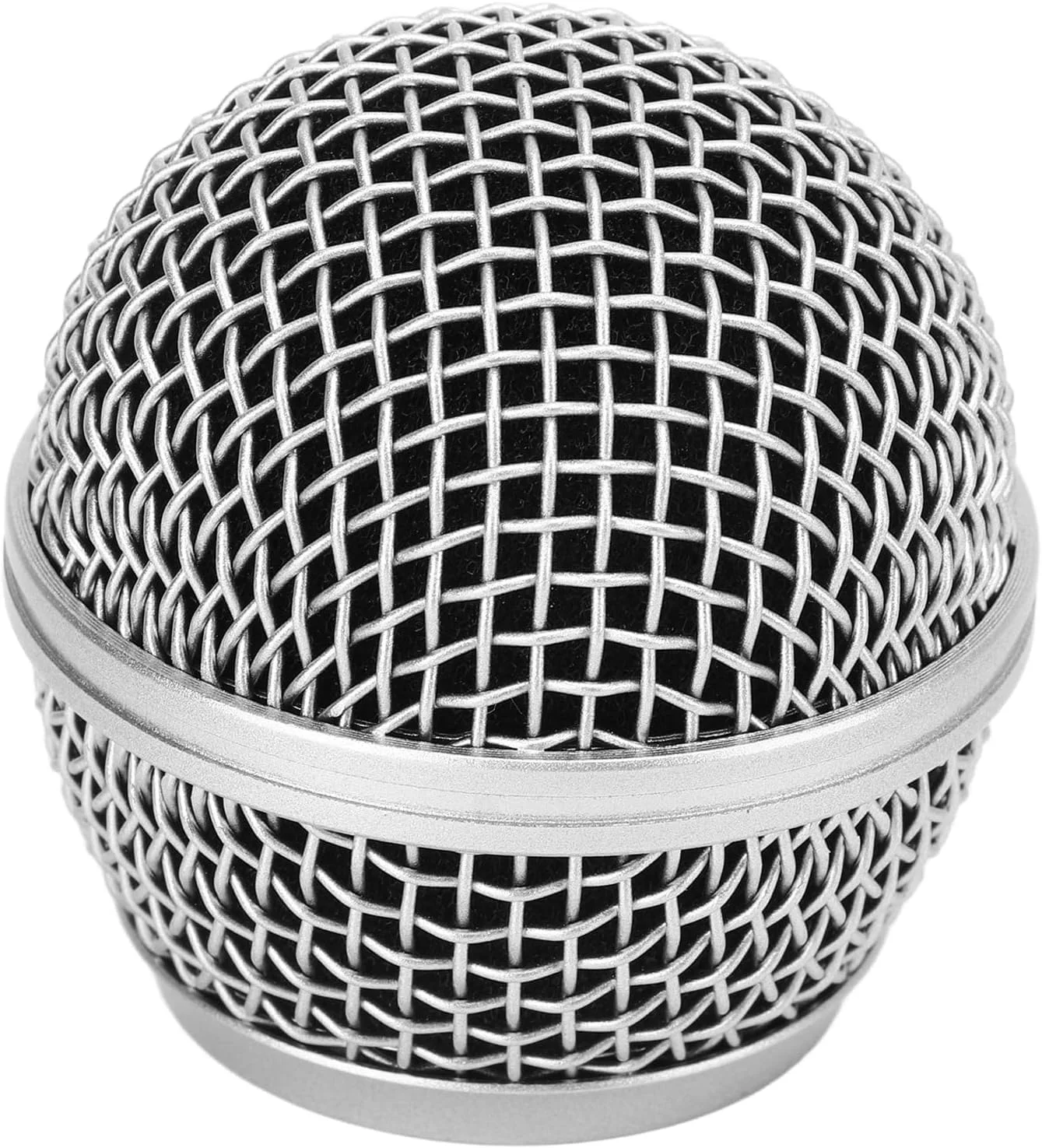 توری جایگزین میکروفون SM58، سر توری فلزی با پنبه ضد باد، مناسب برای میکروفون