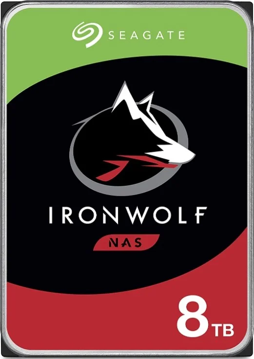 هارد دیسک داخلی سیگیت IronWolf با ظرفیت 8 ترابایت، 7200 دور در دقیقه، 256 مگابایت حافظه کش، SATA 6.0Gb/s CMR 3.5 اینچی برای RAID و ذخیره سازی متصل به شبکه | ST8000VN004