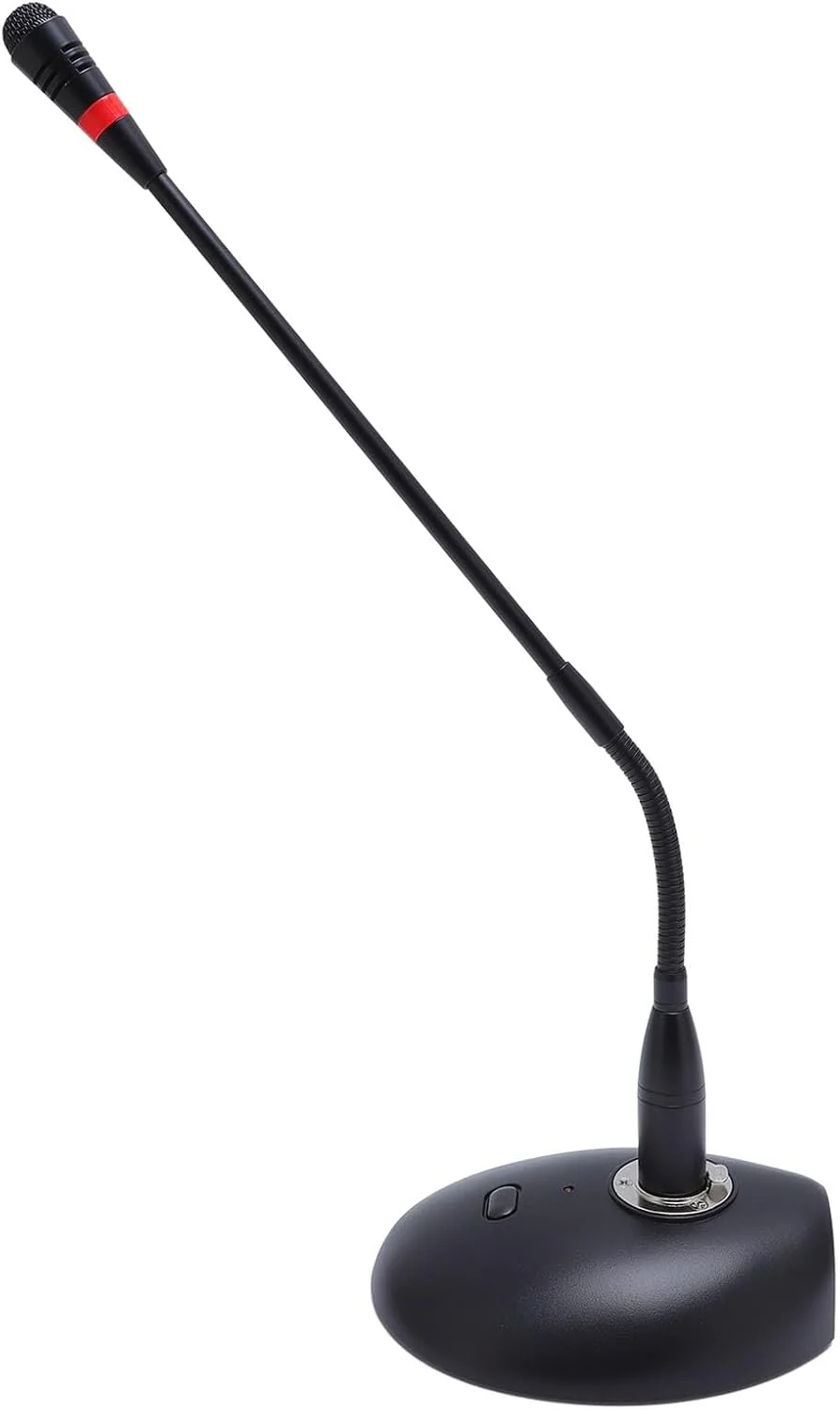میکروفون کندانسور گردن غازی Cryfokt، میکروفون رومیزی کاردیوئید قابل حمل با زاویه قابل تنظیم و چراغ نشانگر، نصب آسان برای جلسات