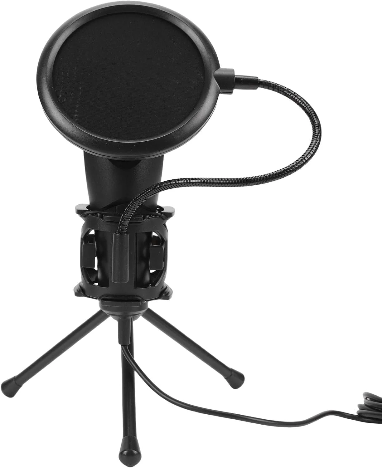 میکروفون گیمینگ USB با نورهای RGB و پاپ فیلتر، میکروفون کندانسور با قابلیت حذف نویز برای استریمرها