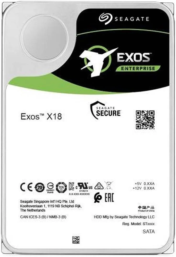 هارد دیسک داخلی 12 ترابایتی سیگیت Exos X18 SATA III 6 Gb/s 3.5 اینچی، سرعت انتقال داده تا 270 مگابایت بر ثانیه، حافظه کش 256 مگابایتی، سرعت 7200 دور در دقیقه، 0.35٪ AFR | ST12000NM000J - تصویر 2
