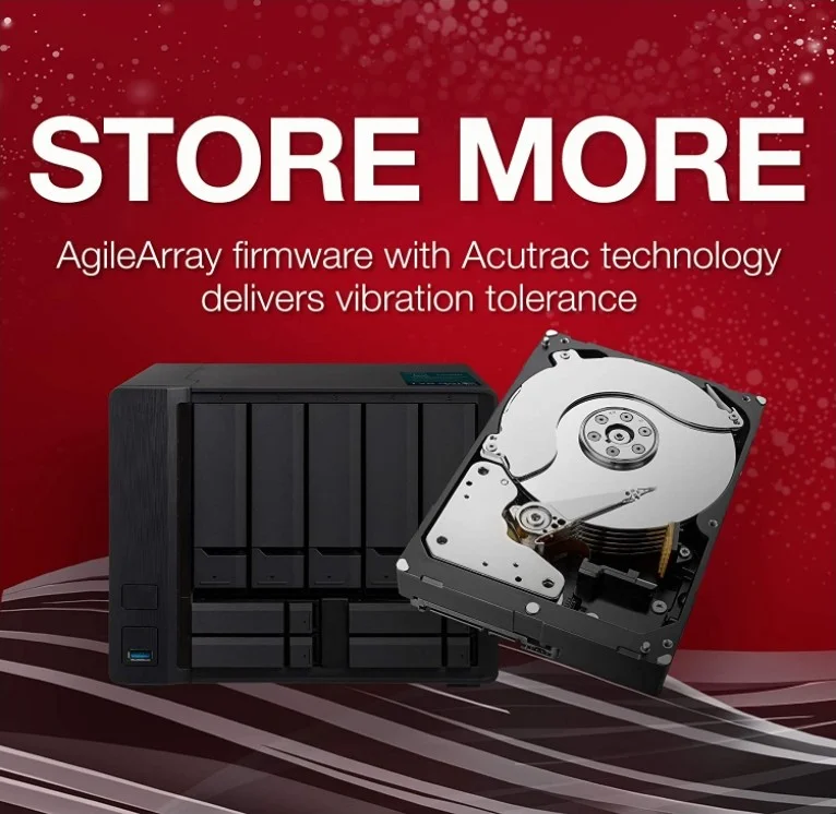 هارد دیسک داخلی سیگیت Iron Wolf، 8 ترابایت، مناسب NAS، هارد درایو HDD، 3.5 اینچ SATA 6 گیگابیت بر ثانیه، 64 مگابایت حافظه کش برای RAID NAS، سرعت چرخش 7200 دور در دقیقه | ST8000VNZ04 - تصویر 3