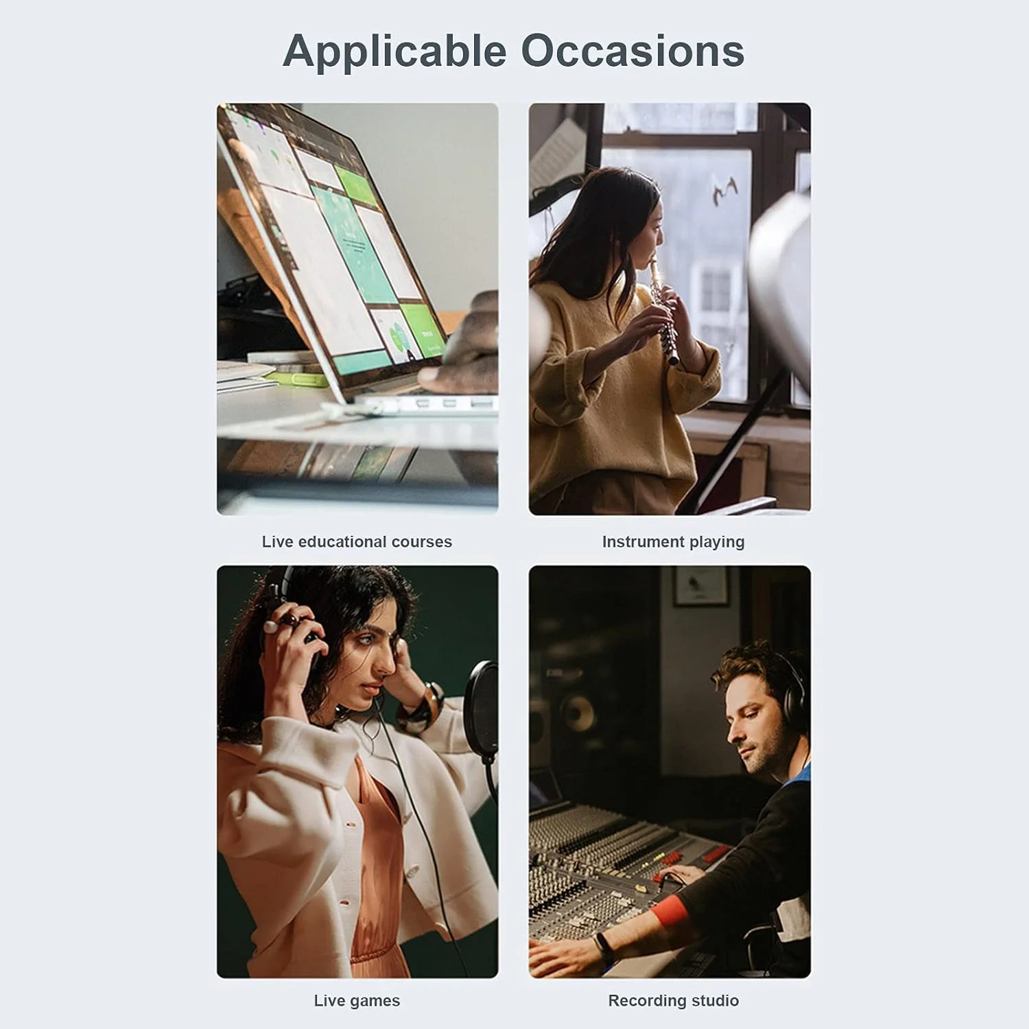 میکروفون کاندنسر BM800S لایو با نورپردازی پویا، الگو قلبی شکل، ضد تداخل با پایه رومیزی