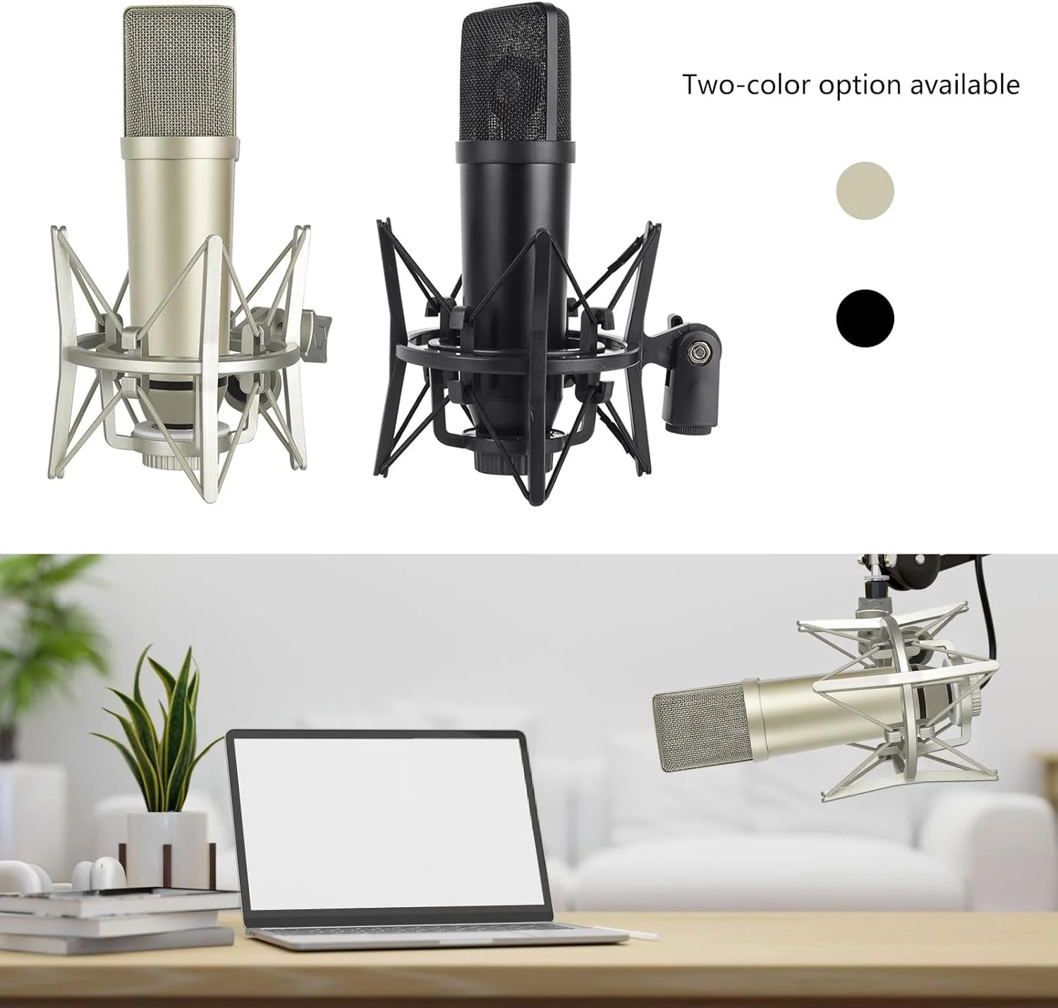 میکروفون‌های کاندنسر با بدنه فلزی تجهیزات استودیویی برای پادکست و پخش زنده با قابلیت کاهش نویز