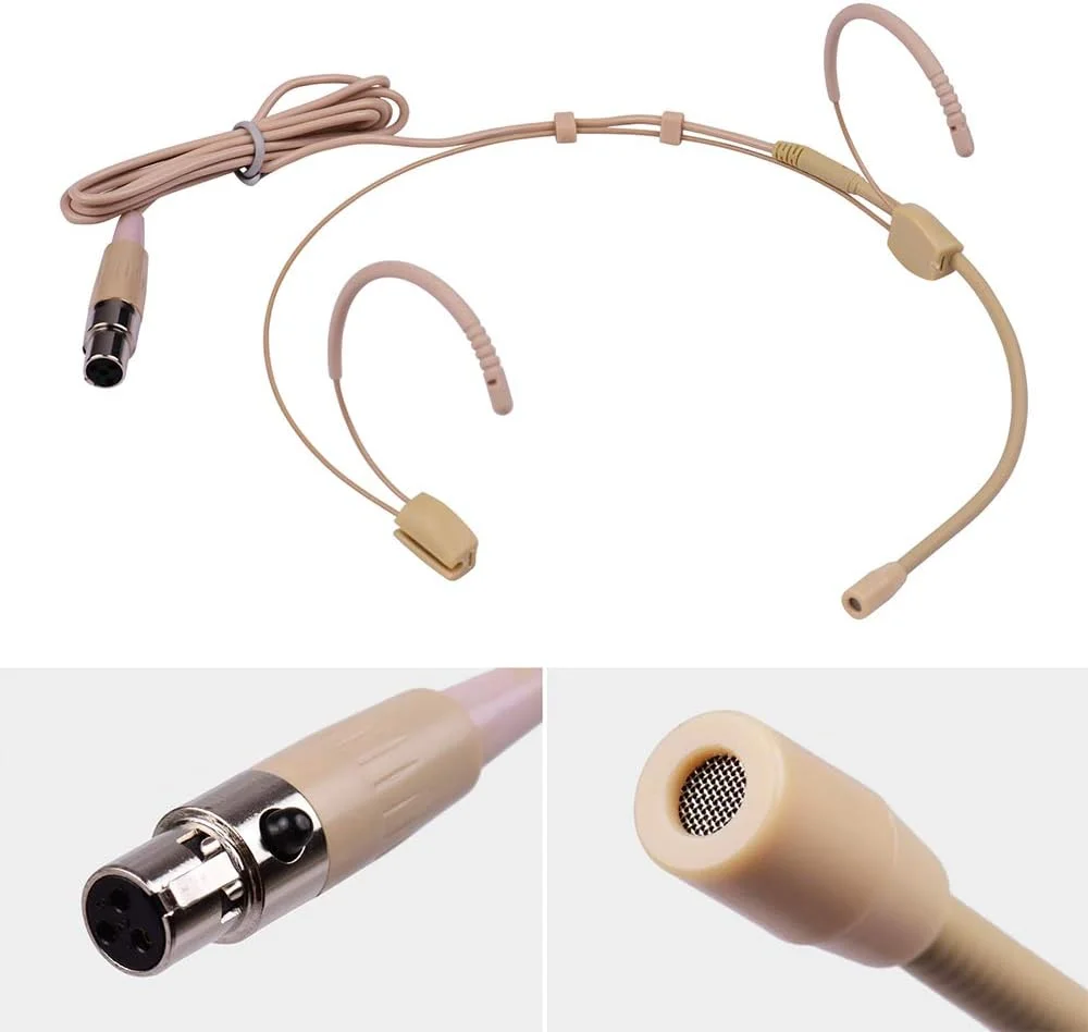 میکروفون کاندنسر هدست با فیش XLR 4 پین برای فرستنده بادیپک بیسیم میکروفون کاندنسر هدست با فیش XLR 4 پین برای فرستنده بادیپک بیسیم