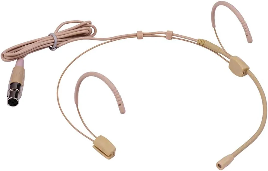 میکروفون کاندنسر هدست با فیش XLR 4 پین برای فرستنده بادی‌پک بی‌سیم