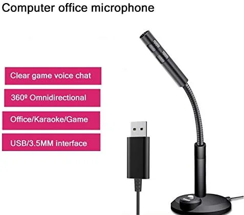 میکروفون کندانسور ورودی USB AUX با قابلیت حذف نویز و دریافت صدای همه جهته برای تماس تلفنی
