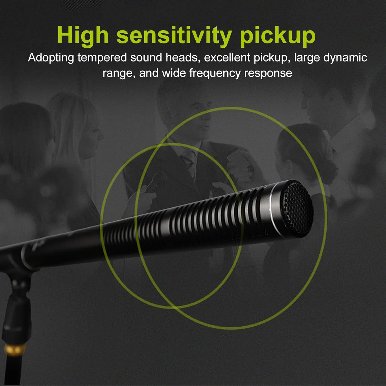 میکروفون کاندنسر XLR حرفه ای کاردیوئید مینی برای گزارشگر اخبار تلویزیونی و مصاحبه دوربین DSLR