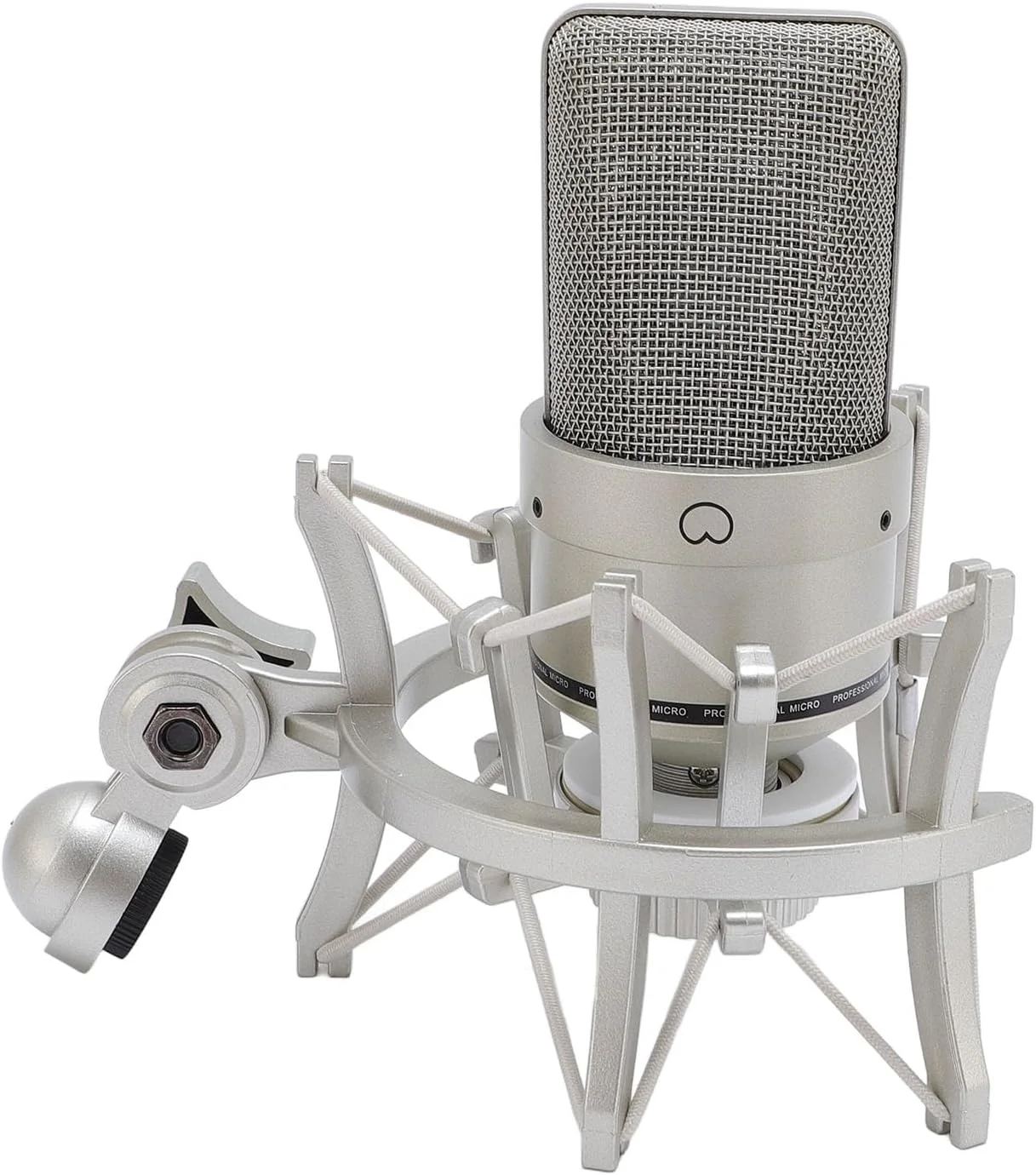 میکروفون استودیویی کاندنسر، میکروفون ضبط استودیویی کاردیوئید حرفه ای با پایه ضد لرزش و بادگیر، میکروفون کاندنسر برای آواز خواندن، بازی و پخش زنده (طلایی) میکروفون استودیویی کاندنسر، میکروفون ضبط استودیویی کاردیوئید حرفه ای با پایه ضد لرزش و بادگیر، میکروفون کاندنسر برای آواز خواندن، بازی و پخش زنده (طلایی)