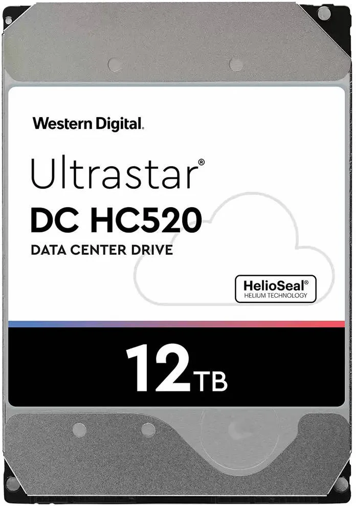 هارد دیسک داخلی 12 ترابایتی وسترن دیجیتال Ultrastar DC HC520 SATA 6 Gb/s 3.5 اینچی مناسب مرکز داده، سرعت انتقال داده تا 255 مگابایت بر ثانیه، 256 مگابایت حافظه کش، سرعت 7200 دور در دقیقه، 2.5 میلیون ساعت MTBF، 600000 چرخه بارگیری/تخلیه | HUH721212ALE604 هارد دیسک داخلی 12 ترابایتی وسترن دیجیتال Ultrastar DC HC520 SATA 6 Gb/s 3.5 اینچی مناسب مرکز داده، سرعت انتقال داده تا 255 مگابایت بر ثانیه، 256 مگابایت حافظه کش، سرعت 7200 دور در دقیقه، 2.5 میلیون ساعت MTBF، 600000 چرخه بارگیری/تخلیه | HUH721212ALE604