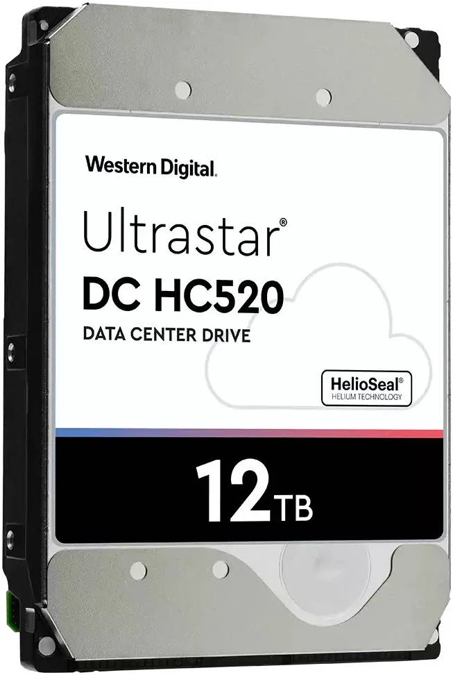 هارد دیسک داخلی 12 ترابایتی وسترن دیجیتال Ultrastar DC HC520 SATA 6 Gb/s 3.5 اینچی مناسب مرکز داده، سرعت انتقال داده تا 255 مگابایت بر ثانیه، 256 مگابایت حافظه کش، سرعت 7200 دور در دقیقه، 2.5 میلیون ساعت MTBF، 600000 چرخه بارگیری/تخلیه | HUH721212ALE604 هارد دیسک داخلی 12 ترابایتی وسترن دیجیتال Ultrastar DC HC520 SATA 6 Gb/s 3.5 اینچی مناسب مرکز داده، سرعت انتقال داده تا 255 مگابایت بر ثانیه، 256 مگابایت حافظه کش، سرعت 7200 دور در دقیقه، 2.5 میلیون ساعت MTBF، 600000 چرخه بارگیری/تخلیه | HUH721212ALE604