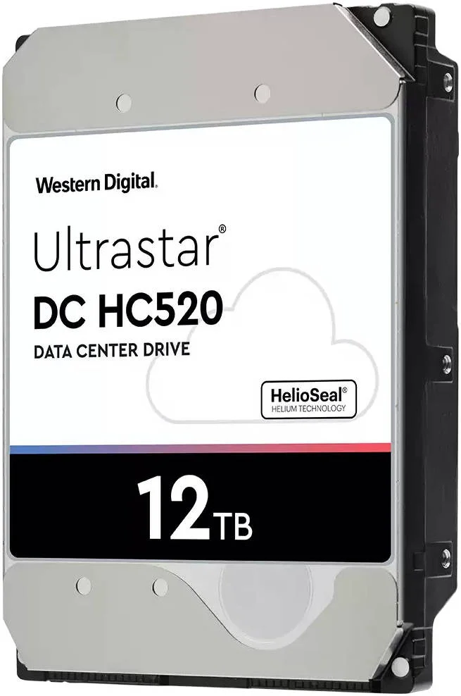 هارد دیسک داخلی 12 ترابایتی وسترن دیجیتال Ultrastar DC HC520 SATA 6 Gb/s 3.5 اینچی مناسب مرکز داده، سرعت انتقال داده تا 255 مگابایت بر ثانیه، 256 مگابایت حافظه کش، سرعت 7200 دور در دقیقه، 2.5 میلیون ساعت MTBF، 600000 چرخه بارگیری/تخلیه | HUH721212ALE604 هارد دیسک داخلی 12 ترابایتی وسترن دیجیتال Ultrastar DC HC520 SATA 6 Gb/s 3.5 اینچی مناسب مرکز داده، سرعت انتقال داده تا 255 مگابایت بر ثانیه، 256 مگابایت حافظه کش، سرعت 7200 دور در دقیقه، 2.5 میلیون ساعت MTBF، 600000 چرخه بارگیری/تخلیه | HUH721212ALE604