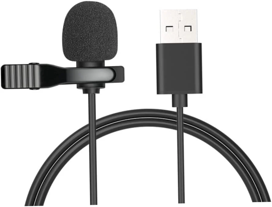 میکروفون کندانسور با گیره یقه USB برای گوشی هوشمند، میکروفون یقه ای، میکروفون یقه ای، میکروفون USB
