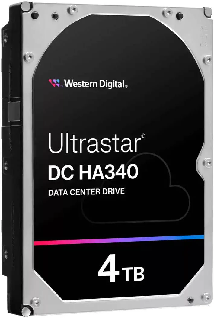 هارد دیسک داخلی 3.5 اینچی SATA وسترن دیجیتال Ultrastar DC HA340 مناسب مرکز داده، ظرفیت 4 ترابایت، سرعت انتقال تا 267 مگابایت بر ثانیه، 7200 دور در دقیقه، حافظه کش 256 مگابایت | WUS721204BLE6L4 / 0B47076