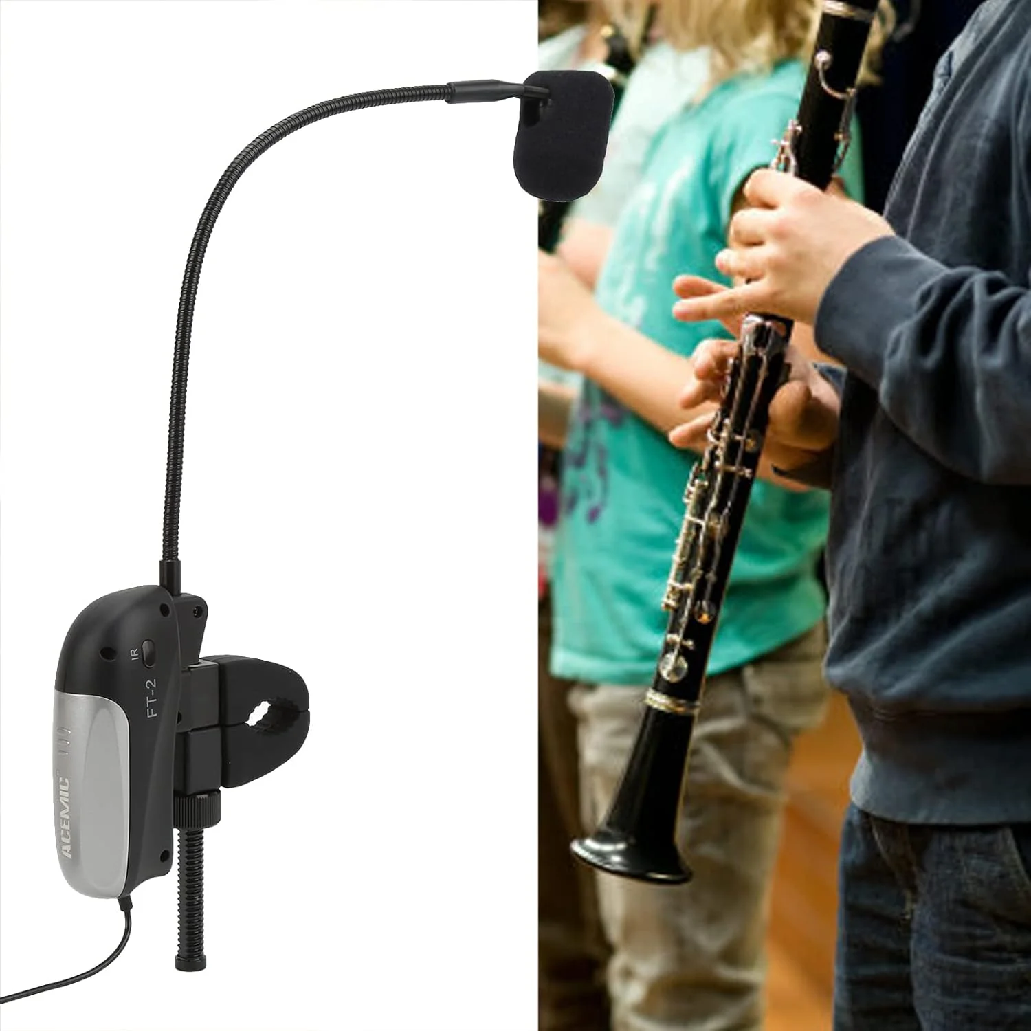 میکروفون کندانسور گردن غازی ساز، میکروفون فلوت حرفه ای تک نقطه ای فلزی انعطاف پذیر 20-20KHZ سیمی برای سازهای بادی میکروفون کندانسور گردن غازی ساز، میکروفون فلوت حرفه ای تک نقطه ای فلزی انعطاف پذیر 20-20KHZ سیمی برای سازهای بادی