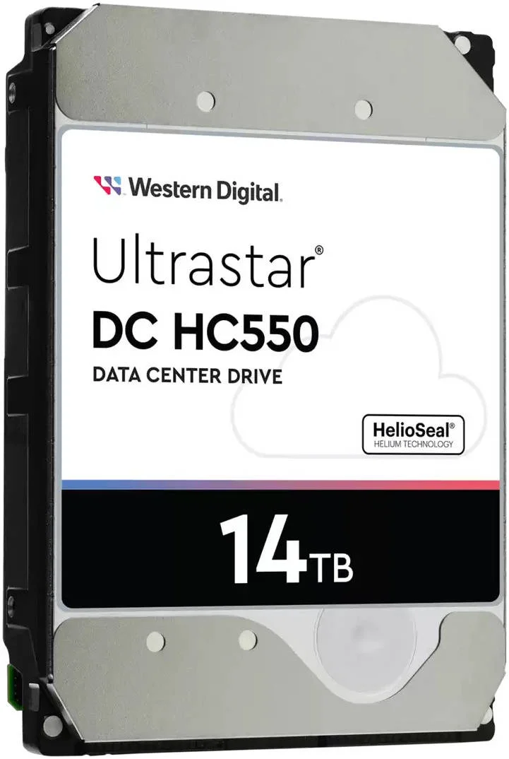 هارد دیسک داخلی وسترن دیجیتال Ultrastar DC HC550 با ظرفیت 14 ترابایت، سایز 3.5 اینچ، 512 مگابایت کش، SATA 7200rpm، SATA 6Gb/s، سازگار با ویندوز / سرور و لینوکس | 0F38581 / WUH721414AL604