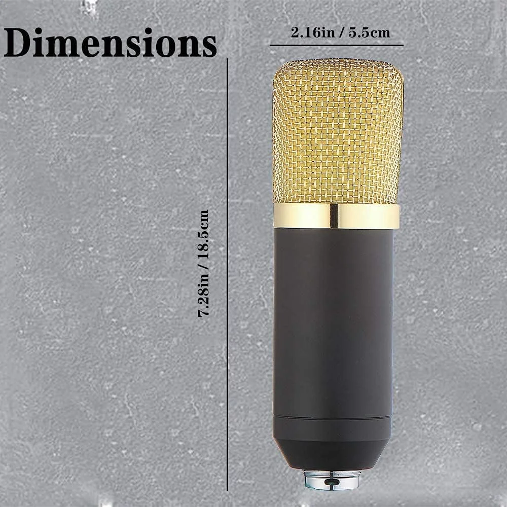 کیت میکروفون کاندنسر BM-700، میکروفون گیمینگ، میکروفون PC به 3.5 میلی‌متری به همراه بازوی قیچی‌دار قابل تنظیم، لرزه‌گیر، مناسب برای ضبط استودیویی و پخش