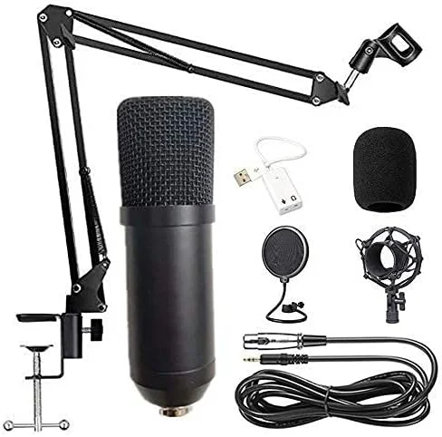 کیت میکروفون کاندنسر BM-700، میکروفون گیمینگ، میکروفون PC به 3.5 میلیمتری به همراه بازوی قیچیدار قابل تنظیم، لرزهگیر، مناسب برای ضبط استودیویی و پخش کیت میکروفون کاندنسر BM-700، میکروفون گیمینگ، میکروفون PC به 3.5 میلیمتری به همراه بازوی قیچیدار قابل تنظیم، لرزهگیر، مناسب برای ضبط استودیویی و پخش