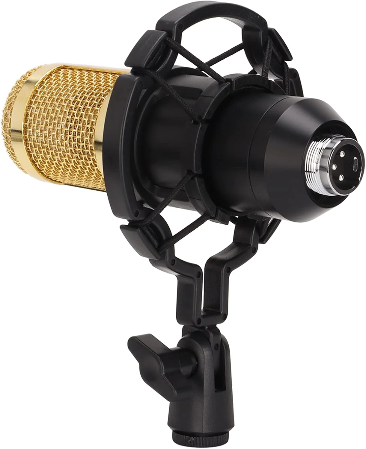 میکروفون کاندنسر گیمینگ BM800، میکروفون ضبط پخش XLR به 3.5 میلیمتری با پایه ضد لرزش، میکروفون استودیویی برای پادکست، استریم، ضبط، بهبود یافته (طلایی مشکی) میکروفون کاندنسر گیمینگ BM800، میکروفون ضبط پخش XLR به 3.5 میلیمتری با پایه ضد لرزش، میکروفون استودیویی برای پادکست، استریم، ضبط، بهبود یافته (طلایی مشکی)