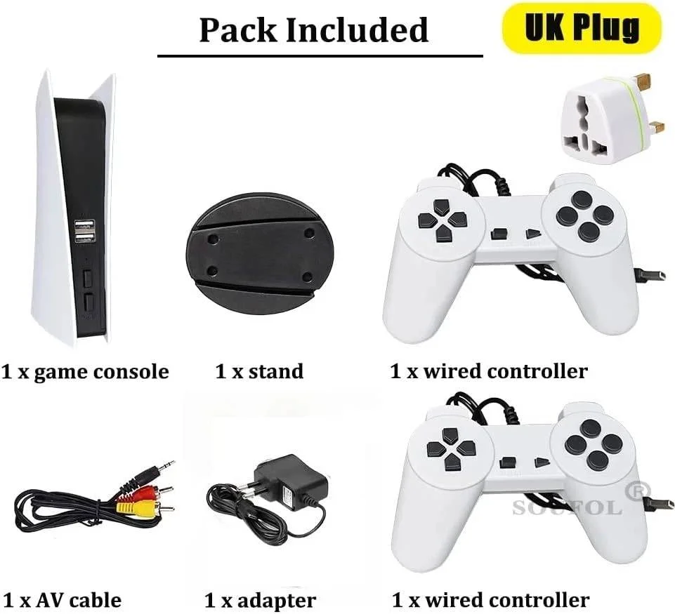 کنسول بازی سیمی USB مدل Game Station 5 با 200 بازی کلاسیک 8 بیتی GS5 کنسول تلویزیون بازی دستی یکپارچهسازی با سیستمعامل خروجی AV (سایز کوچک)