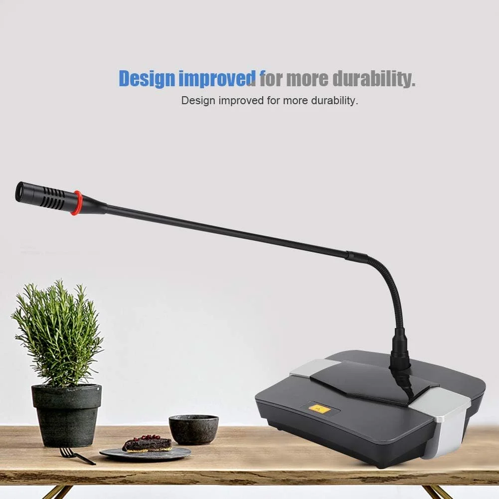 میکروفون ضبط صدا با سر متراکم کننده و گردن غازی، تک نقطه ای با پایه برای دفتر کار خانگی، کلاس درس و کنفرانس میکروفون ضبط صدا با سر متراکم کننده و گردن غازی، تک نقطه ای با پایه برای دفتر کار خانگی، کلاس درس و کنفرانس