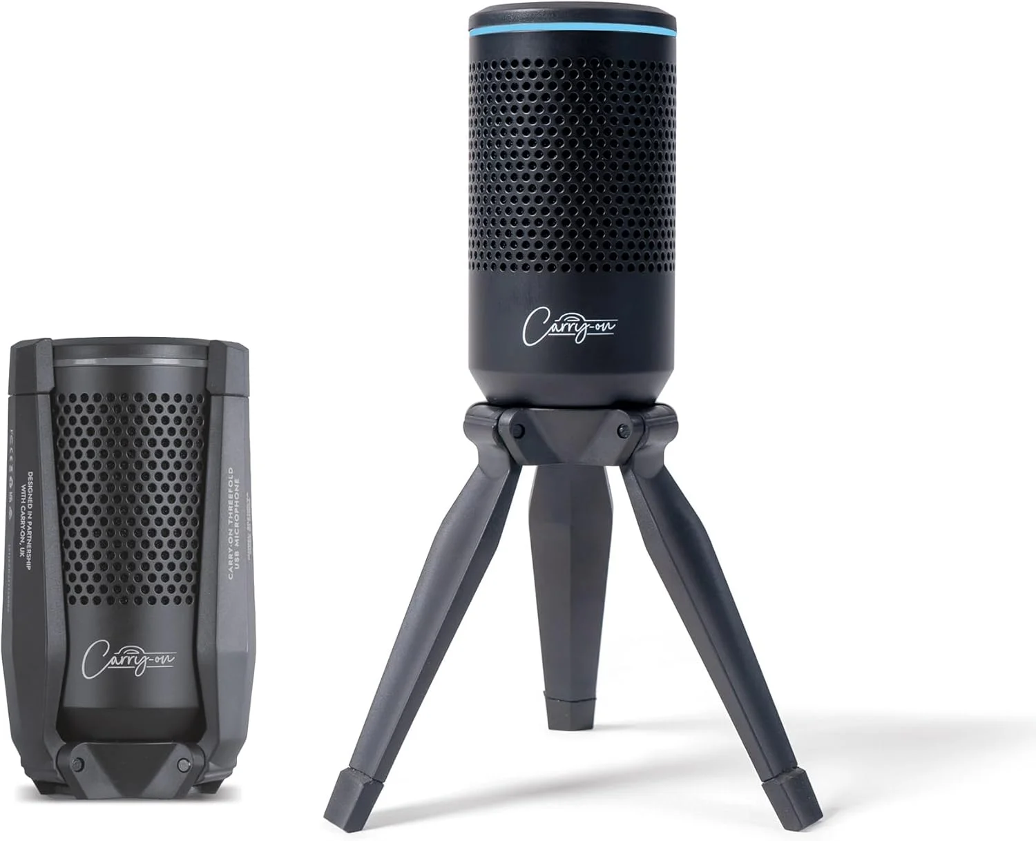 میکروفون USB کندانسور سه گانه قابل حمل با پایه سه پایه داخلی و مانیتورینگ بدون تاخیر - مشکی میکروفون USB کندانسور سه گانه قابل حمل با پایه سه پایه داخلی و مانیتورینگ بدون تاخیر - مشکی