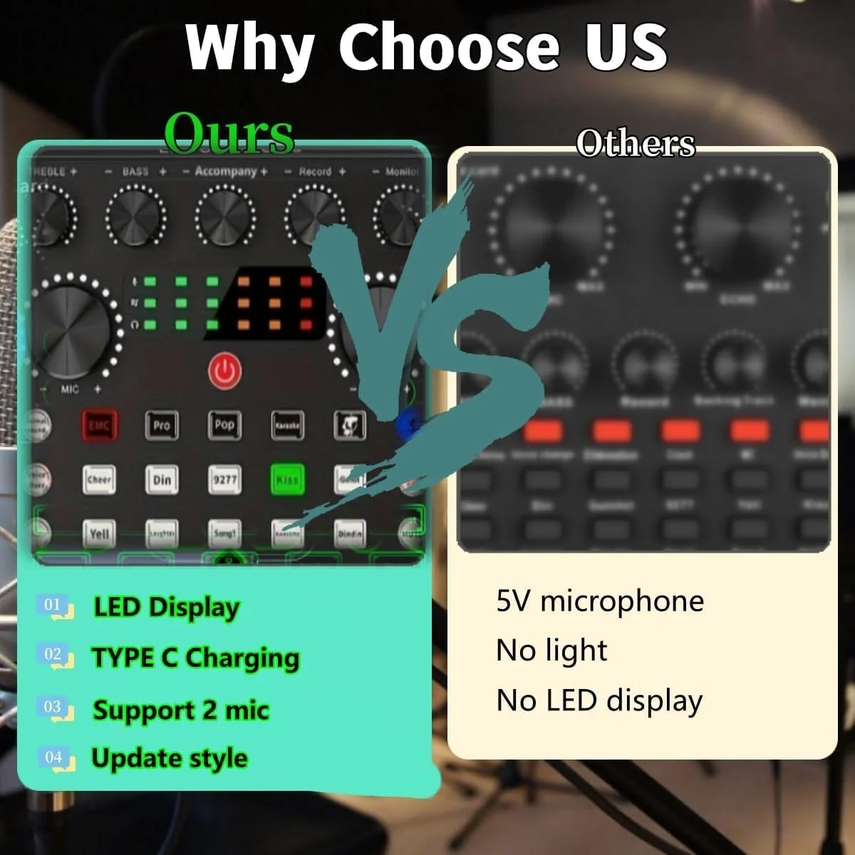 V8s برای 2، تغییر دهنده صدا V8s با بسته میکروفون پادکست BM-800 - میکروفون کاندنسر استودیویی ایده آل برای پادکست، ضبط، آواز خواندن، استریم و بازی V8s برای 2، تغییر دهنده صدا V8s با بسته میکروفون پادکست BM-800 - میکروفون کاندنسر استودیویی ایده آل برای پادکست، ضبط، آواز خواندن، استریم و بازی