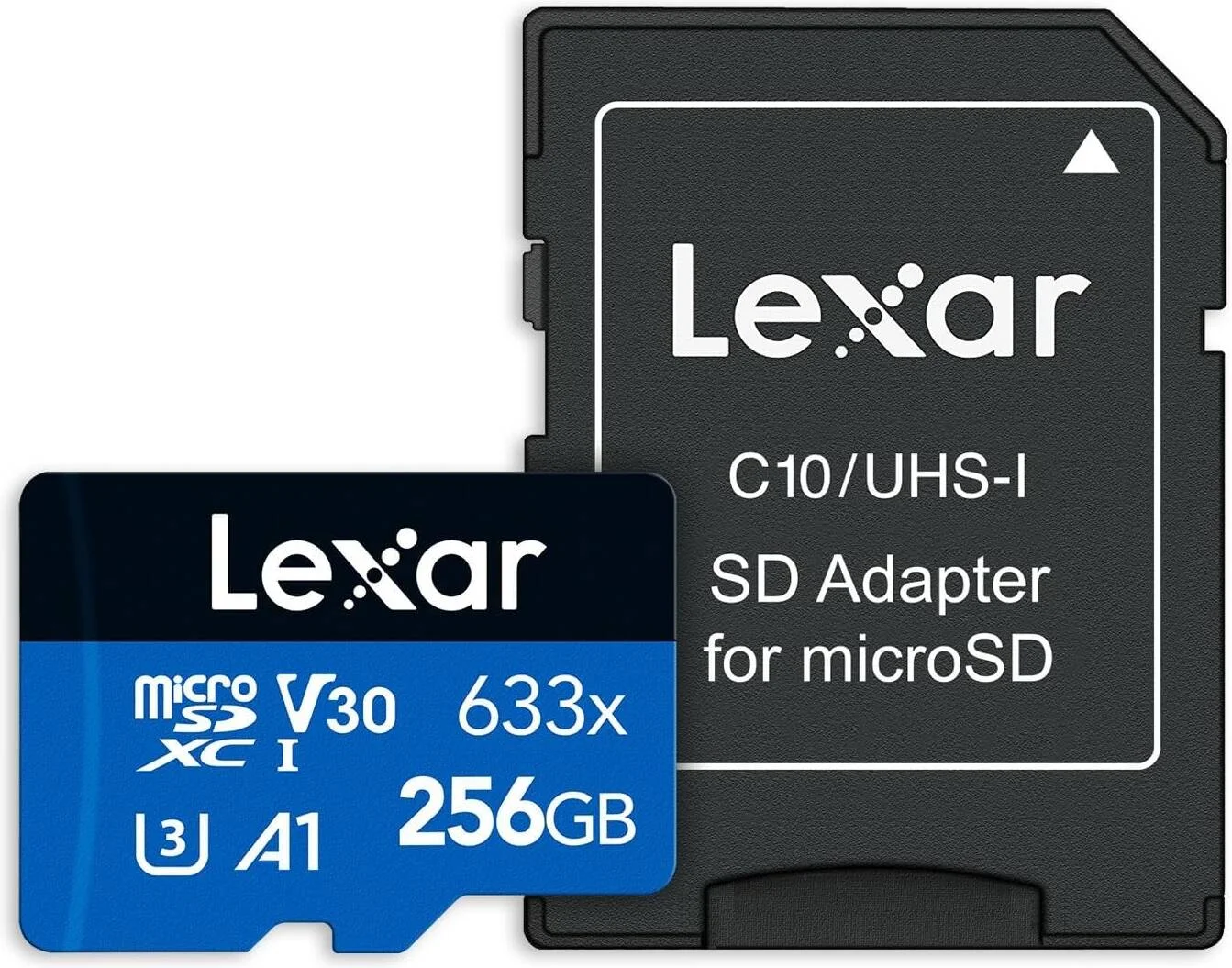 کارت حافظه میکرو اس دی Lexar 633X UHS-I به همراه آداپتور، سرعت 100 مگابیت بر ثانیه، ظرفیت 256 گیگابایت