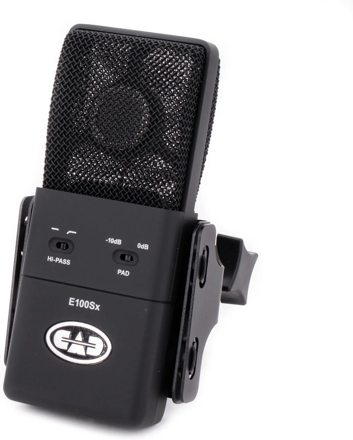 میکروفون کاندنسر سوپرکاردیوید با دیافراگم بزرگ CAD Audio E100SX، مشکی، XLR میکروفون کاندنسر سوپرکاردیوید با دیافراگم بزرگ CAD Audio E100SX، مشکی، XLR