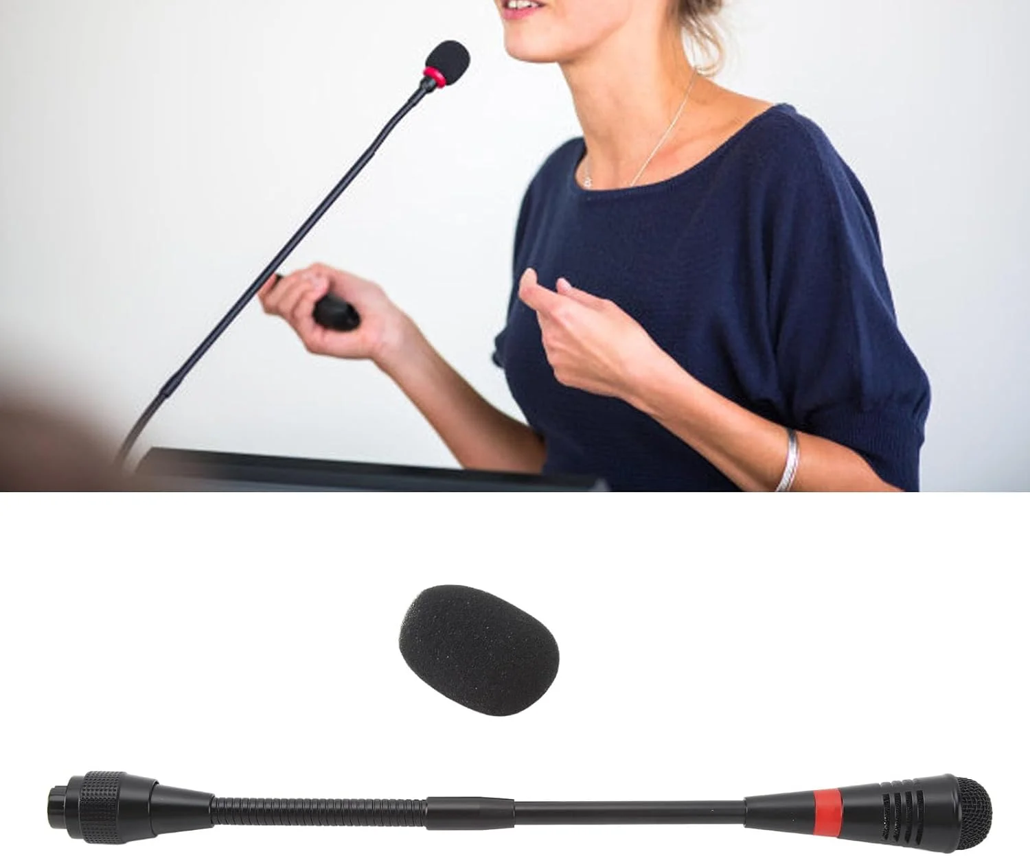 میکروفون گردن غازی 25 سانتی متری Bewinner، میکروفون کندانسور صدای شفاف با پوسته آلیاژ آلومینیوم، میکروفون تریبونی گردن غازی برای اتاق های کنفرانس 4 سوراخ میکروفون گردن غازی 25 سانتی متری Bewinner، میکروفون کندانسور صدای شفاف با پوسته آلیاژ آلومینیوم، میکروفون تریبونی گردن غازی برای اتاق های کنفرانس 4 سوراخ