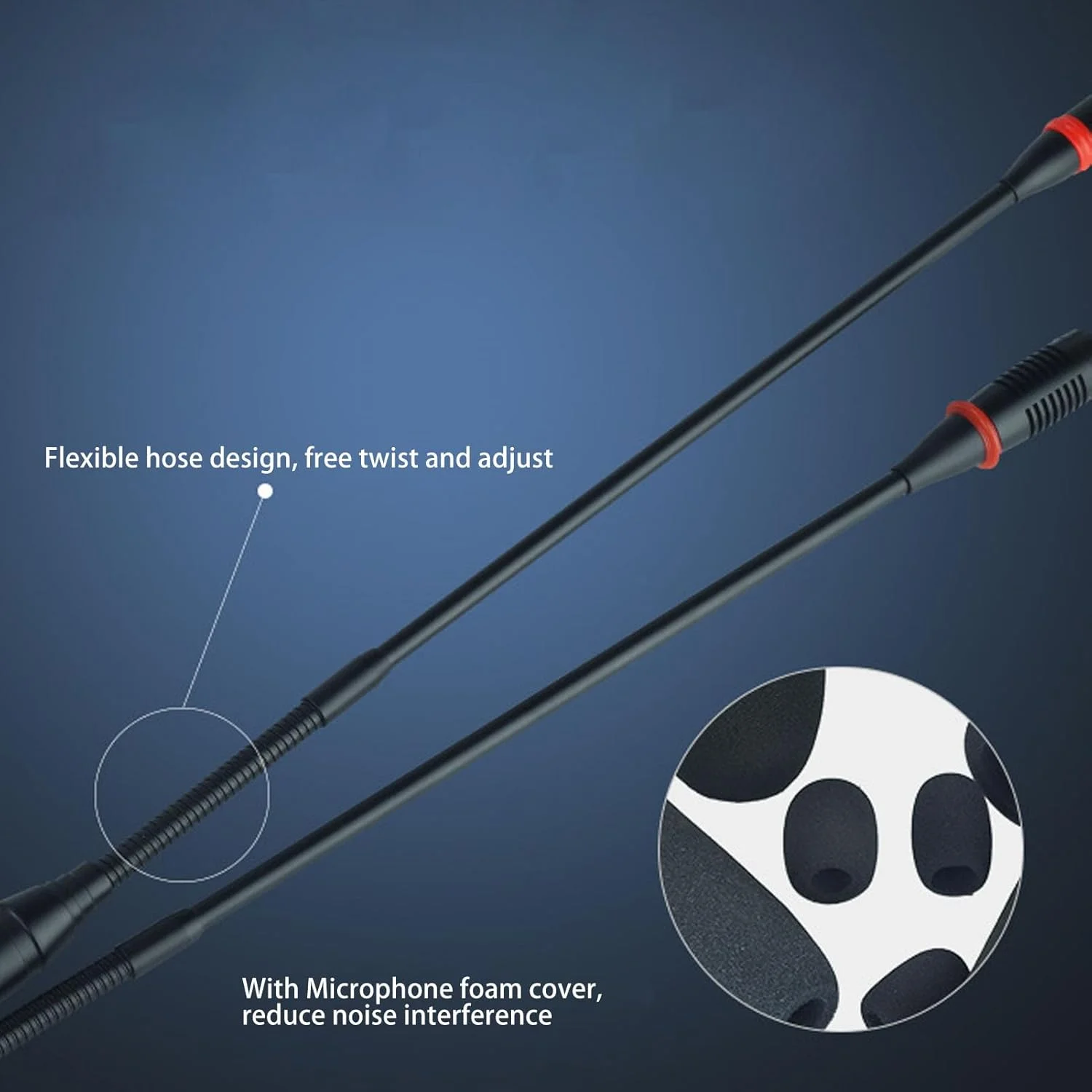 میکروفون گردن غازی 25 سانتی متری Bewinner، میکروفون کندانسور صدای شفاف با پوسته آلیاژ آلومینیوم، میکروفون تریبونی گردن غازی برای اتاق های کنفرانس 4 سوراخ میکروفون گردن غازی 25 سانتی متری Bewinner، میکروفون کندانسور صدای شفاف با پوسته آلیاژ آلومینیوم، میکروفون تریبونی گردن غازی برای اتاق های کنفرانس 4 سوراخ