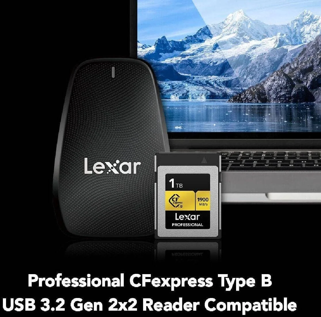 کارت حافظه 1 ترابایتی Lexar Professional CFexpress Type B سری Gold، سرعت خواندن تا 1900 مگابایت بر ثانیه، ضبط ویدئو Raw 8K، پشتیبانی از PCIe 3.0 و NVMe | LCXEXPR001T-RNENG