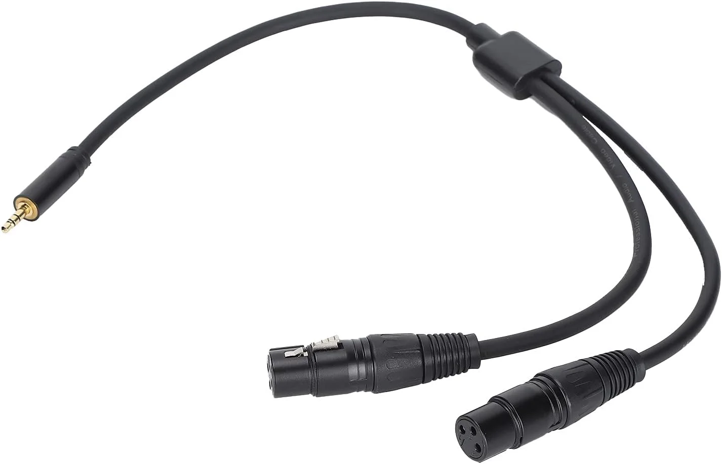 کابل دوگانه XLR به 3.5 میلی‌متری، دو پورت مادگی XLR به جک TRS 3.5 میلی‌متری (1/8 اینچ) کابل اتصال سیگنال بالانس آداپتور Y اسپلیتر سیم میکروفون، برای استودیو یا اجراهای زنده