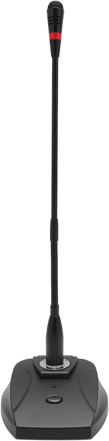 میکروفون کندانسور گردن غازی، میکروفون رومیزی با کانکتور XLR و پایه، مناسب برای سخنرانی، کنفرانس، جلسات ویدیویی و ضبط صدا