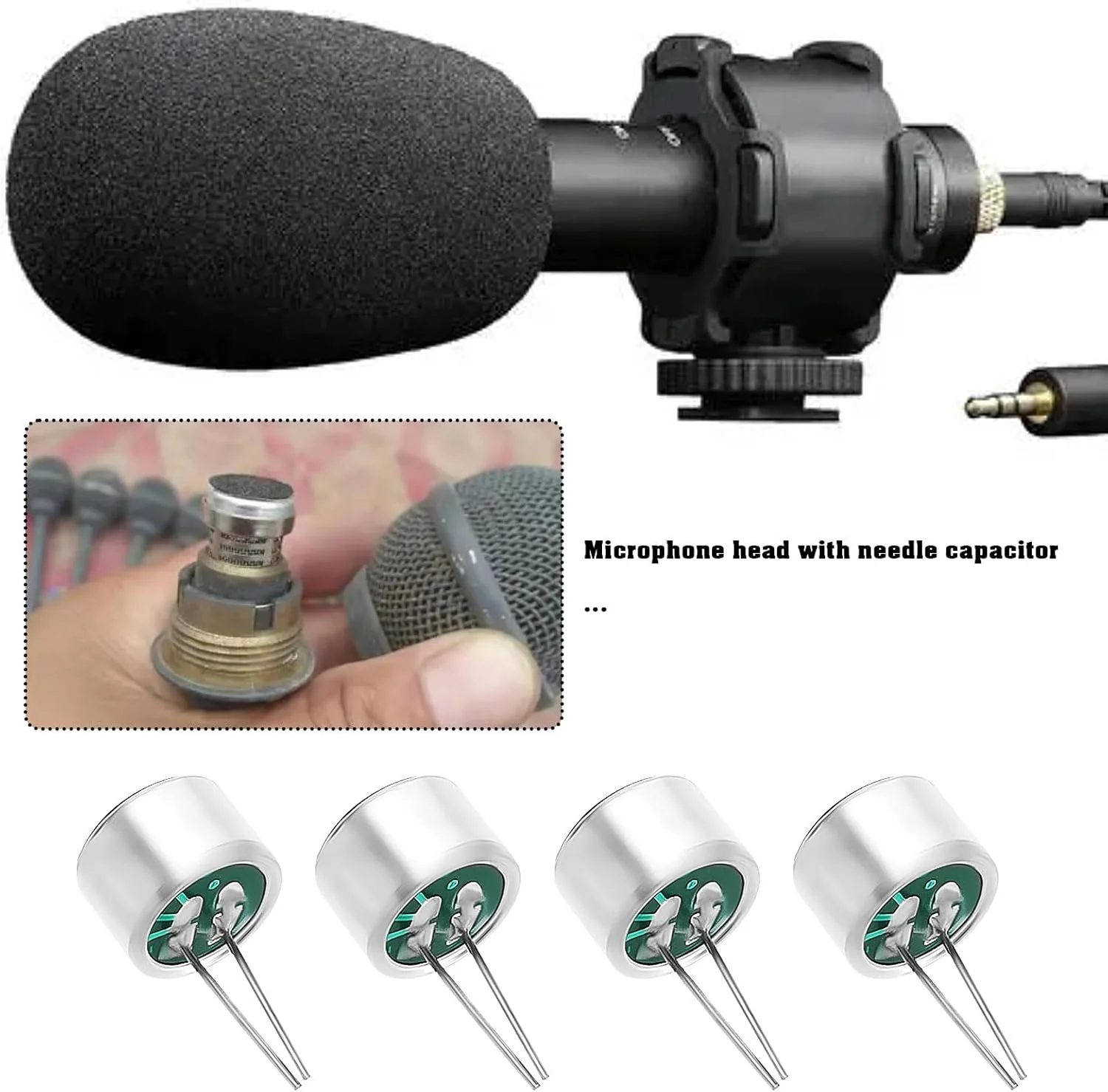 بسته 20 عددی کپسول خازنی الکترت میکروفون 2 پین با کابل، کنترل نور صدا، میکروفون کندانسور با منبع تغذیه برای گوشی های موبایل MP3 MP4 بسته 20 عددی کپسول خازنی الکترت میکروفون 2 پین با کابل، کنترل نور صدا، میکروفون کندانسور با منبع تغذیه برای گوشی های موبایل MP3 MP4