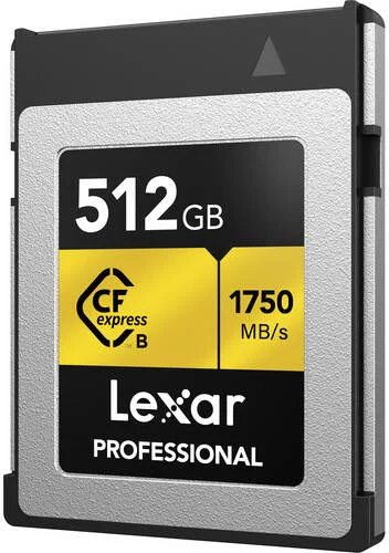 کارت حافظه 512 گیگابایتی Lexar Professional CFexpress Type B سری Gold با سرعت خواندن تا 1750 مگابایت بر ثانیه