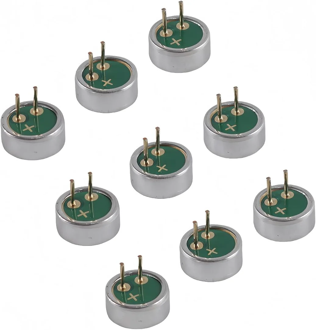 آیسی 10 عددی میکروفون کندانسور الکترت لحیم کاری 2 پین 6 میلی متر در 2.7 میلی متر