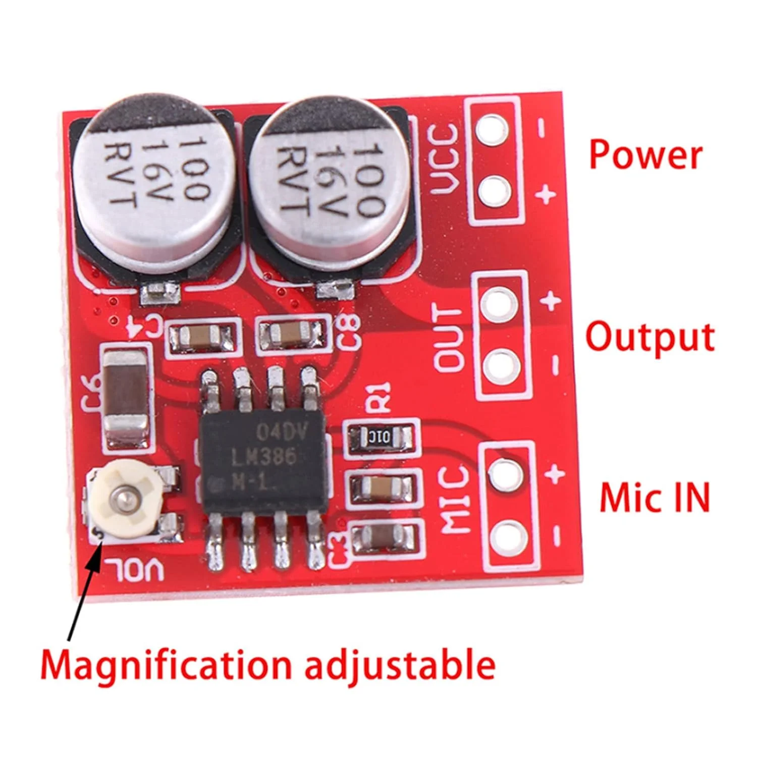 ماژول تقویت کننده میکروفون با بهره قابل تنظیم ASHATA مدل LM386 برای میکروفون الکترت، 5 عدد ماژول تقویت کننده ABS ماژول تقویت کننده میکروفون با بهره قابل تنظیم ASHATA مدل LM386 برای میکروفون الکترت، 5 عدد ماژول تقویت کننده ABS