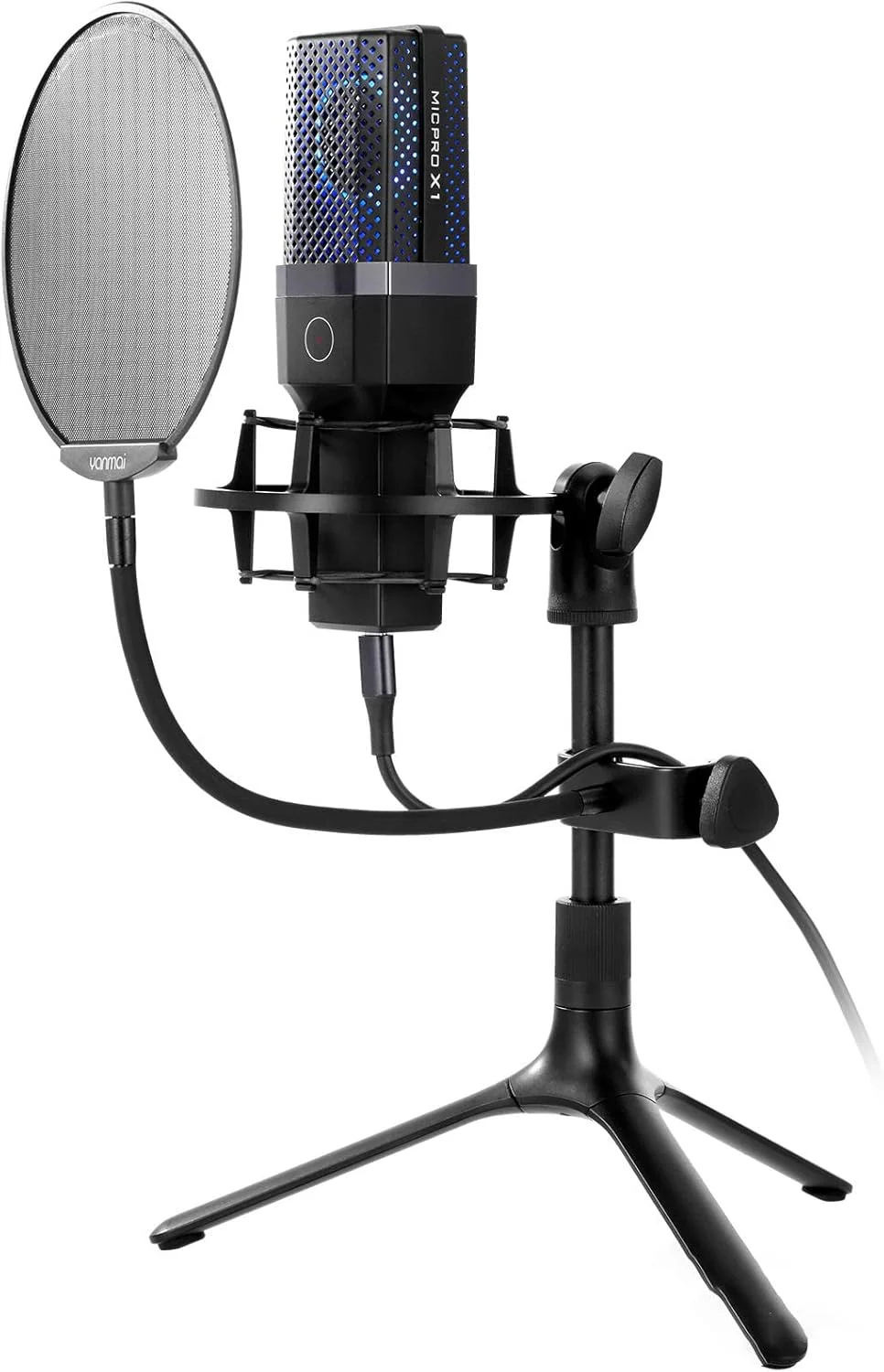 بازوی میکروفون MicPro X1، پایه میکروفون ارتقا یافته، پایه میکروفون رومیزی ارتقا یافته، پایه میکروفون قابل تنظیم با آداپتور پیچ فلزی 5/8 اینچ به 3/8 اینچ (مشکی) X1 بازوی میکروفون MicPro X1، پایه میکروفون ارتقا یافته، پایه میکروفون رومیزی ارتقا یافته، پایه میکروفون قابل تنظیم با آداپتور پیچ فلزی 5/8 اینچ به 3/8 اینچ (مشکی) X1