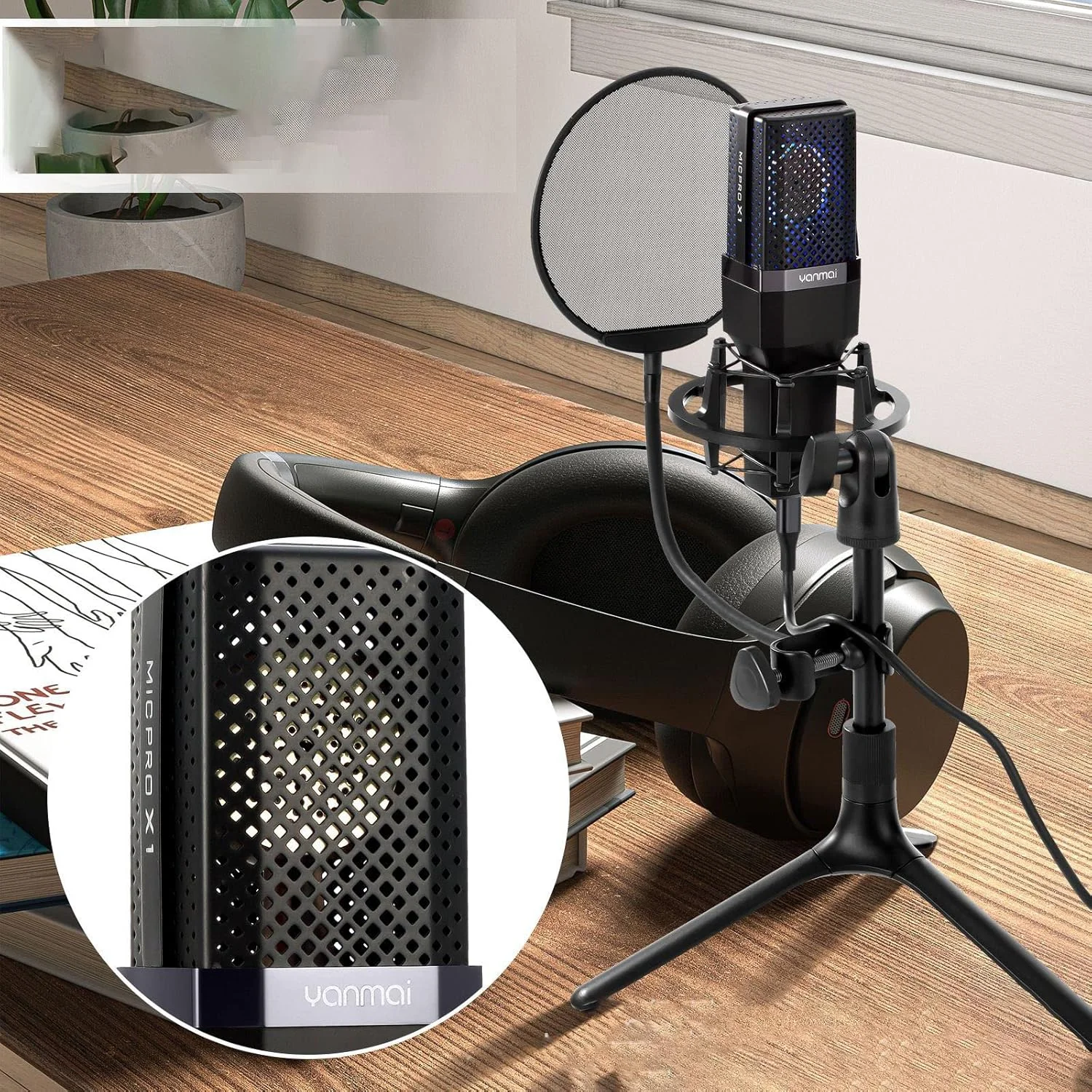 بازوی میکروفون MicPro X1، پایه میکروفون ارتقا یافته، پایه میکروفون رومیزی ارتقا یافته، پایه میکروفون قابل تنظیم با آداپتور پیچ فلزی 5/8 اینچ به 3/8 اینچ (مشکی) X1 بازوی میکروفون MicPro X1، پایه میکروفون ارتقا یافته، پایه میکروفون رومیزی ارتقا یافته، پایه میکروفون قابل تنظیم با آداپتور پیچ فلزی 5/8 اینچ به 3/8 اینچ (مشکی) X1