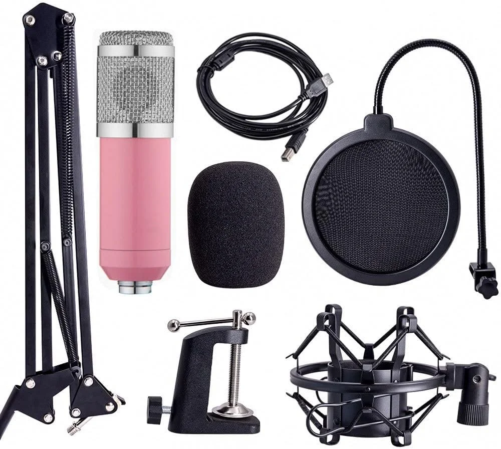 میکروفون کاندنسر آویز USB، میکروفون گیمینگ 192 کیلوهرتز/24 بیت، میکروفون کامپیوتر برای استریم، کلاس آنلاین زنده، یوتیوب، تیک تاک، اینستاگرام، پادکست، ضبط صدا، میکروفون برای مک/PS4/PS5 (صورتی) USB-BM800 میکروفون کاندنسر آویز USB، میکروفون گیمینگ 192 کیلوهرتز/24 بیت، میکروفون کامپیوتر برای استریم، کلاس آنلاین زنده، یوتیوب، تیک تاک، اینستاگرام، پادکست، ضبط صدا، میکروفون برای مک/PS4/PS5 (صورتی) USB-BM800