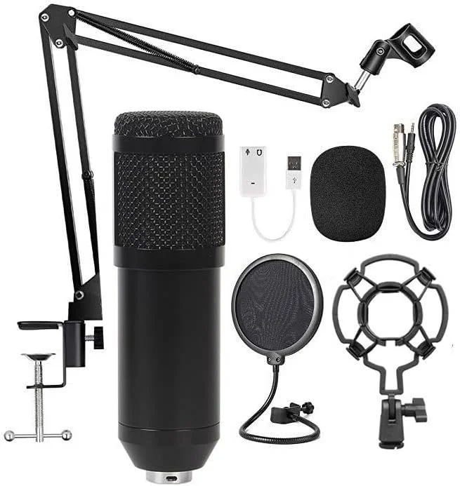 میکروفون کاندنسر آویز USB، میکروفون گیمینگ 192 کیلوهرتز/24 بیت، میکروفون کامپیوتر برای استریم، کلاس آنلاین زنده، یوتیوب، تیک تاک، اینستاگرام، پادکست، ضبط صدا، میکروفون برای مک/PS4/PS5 (مشکی) USB-BM800 میکروفون کاندنسر آویز USB، میکروفون گیمینگ 192 کیلوهرتز/24 بیت، میکروفون کامپیوتر برای استریم، کلاس آنلاین زنده، یوتیوب، تیک تاک، اینستاگرام، پادکست، ضبط صدا، میکروفون برای مک/PS4/PS5 (مشکی) USB-BM800