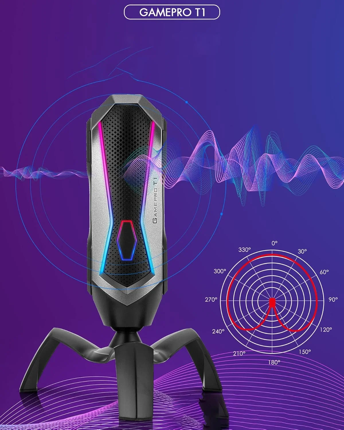 میکروفون کاندنسر دستی USB، میکروفون کامپیوتر برای استریم، میکروفون زنده کلاس آنلاین، برای یوتیوب، تیک تاک، اینستاگرام مک/PS4/PS5، با کنترل RGB، جک هدفون، فیلتر پاپ (چند جهته) T1 میکروفون کاندنسر دستی USB، میکروفون کامپیوتر برای استریم، میکروفون زنده کلاس آنلاین، برای یوتیوب، تیک تاک، اینستاگرام مک/PS4/PS5، با کنترل RGB، جک هدفون، فیلتر پاپ (چند جهته) T1